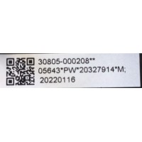 FUENTE DE PODER PARA TV TCL / NUMERO DE PARTE 30805-000208 / 40-L17CW2-PWB1ZG / 11601-500064 / PANEL LVU650NDEL CS9W49 V1 / DISPLAY ST6451D06-3 VER.2.1 / MODELOS 65S453 / 65S455